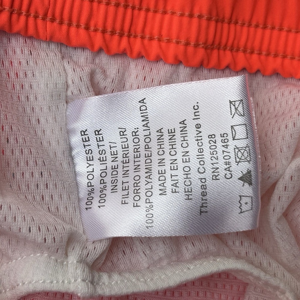 Psycho Bunny Rushup Electric Orange Neon Men's Water Swim Trunks Lined Large - Picture 11 of 12